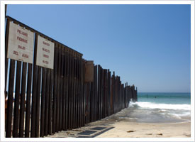 Border Fence on Coast